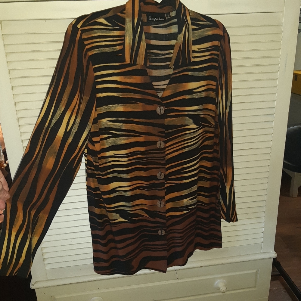 Tiger Striped Sleep Shirt by Anthony Mark Hankins Size 6
